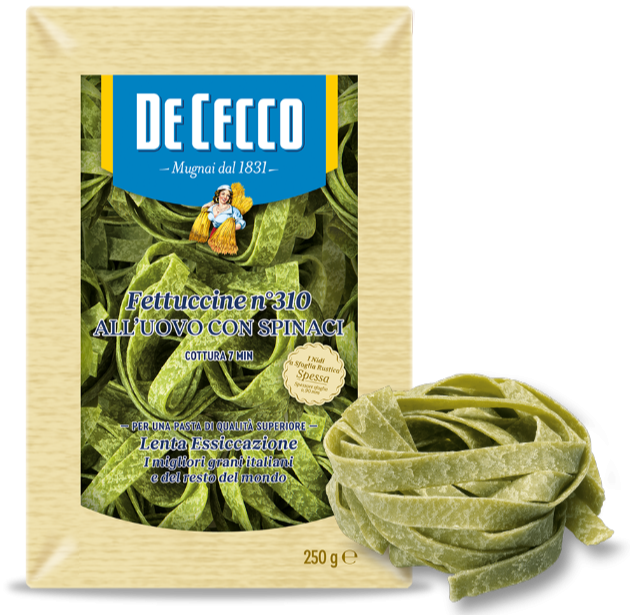 Макаронные изделия "Fettuccine con Spinaci" De Cecco