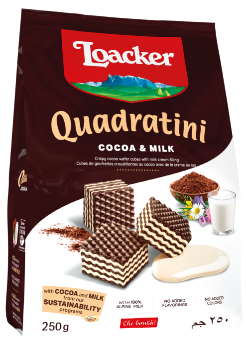 Вафельные кубики какао и молоко 250 гр